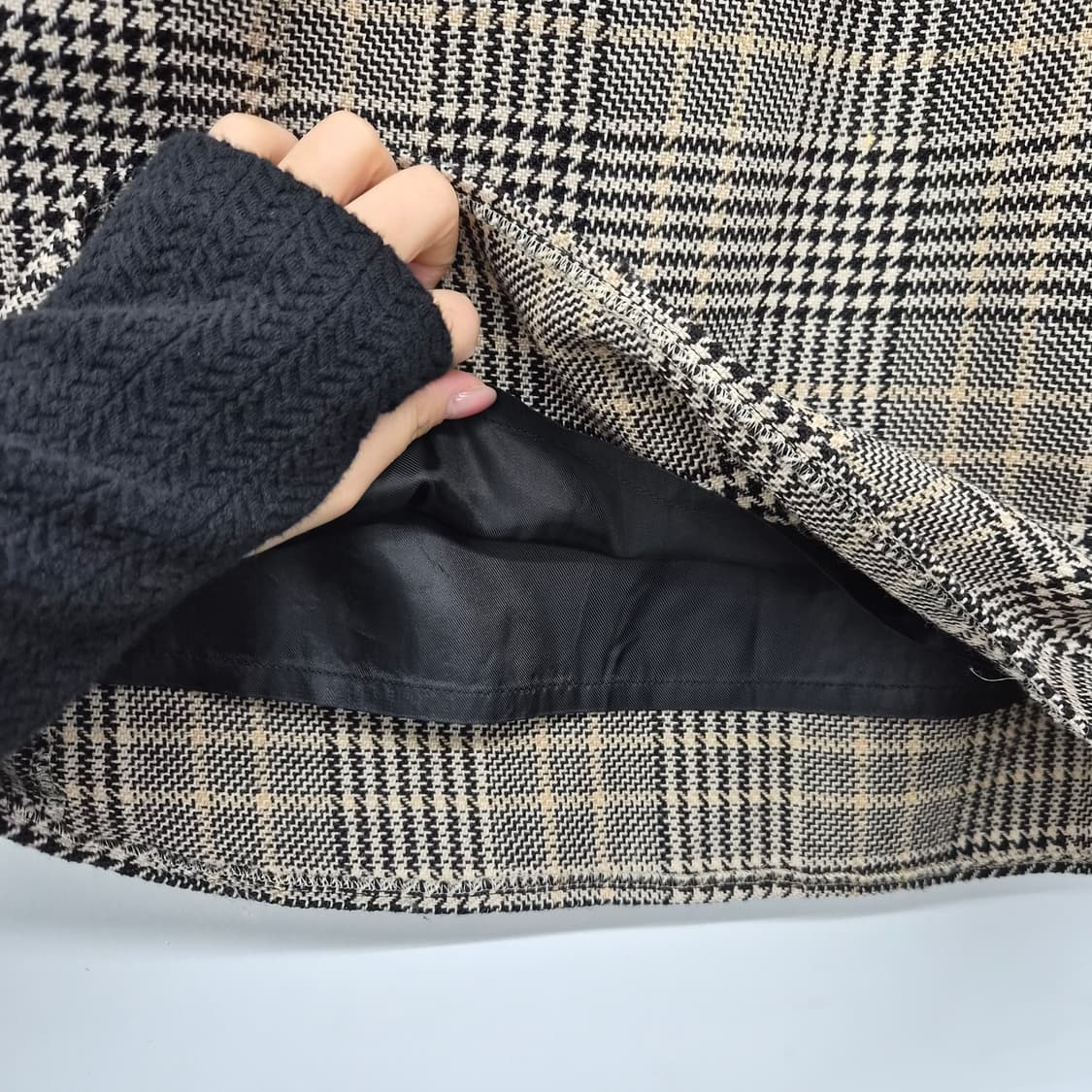 끌로에 체크 패턴 스커트 여성 24in 상품이미지3