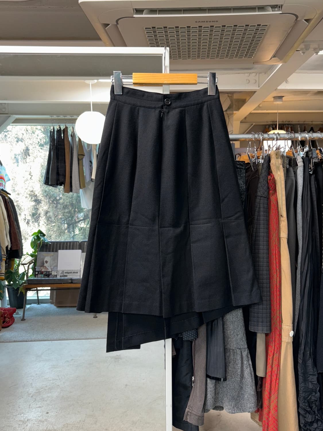 아츠로 타야마 비대칭 울 스커트 상품이미지2