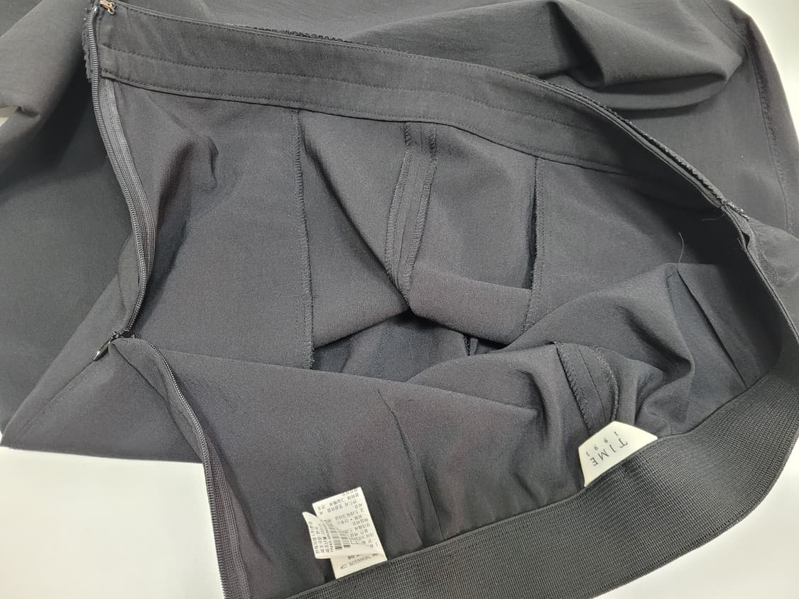 TIME 20SS 한섬 타임 뒷밴딩 슬랙스 팬츠 / 여 67-98 블랙  상품이미지7