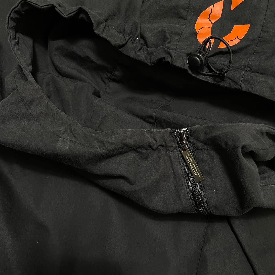 [F] 쿠기 빈티지 사선지퍼 블랙 후드 바람막이 고프코어 상품이미지3