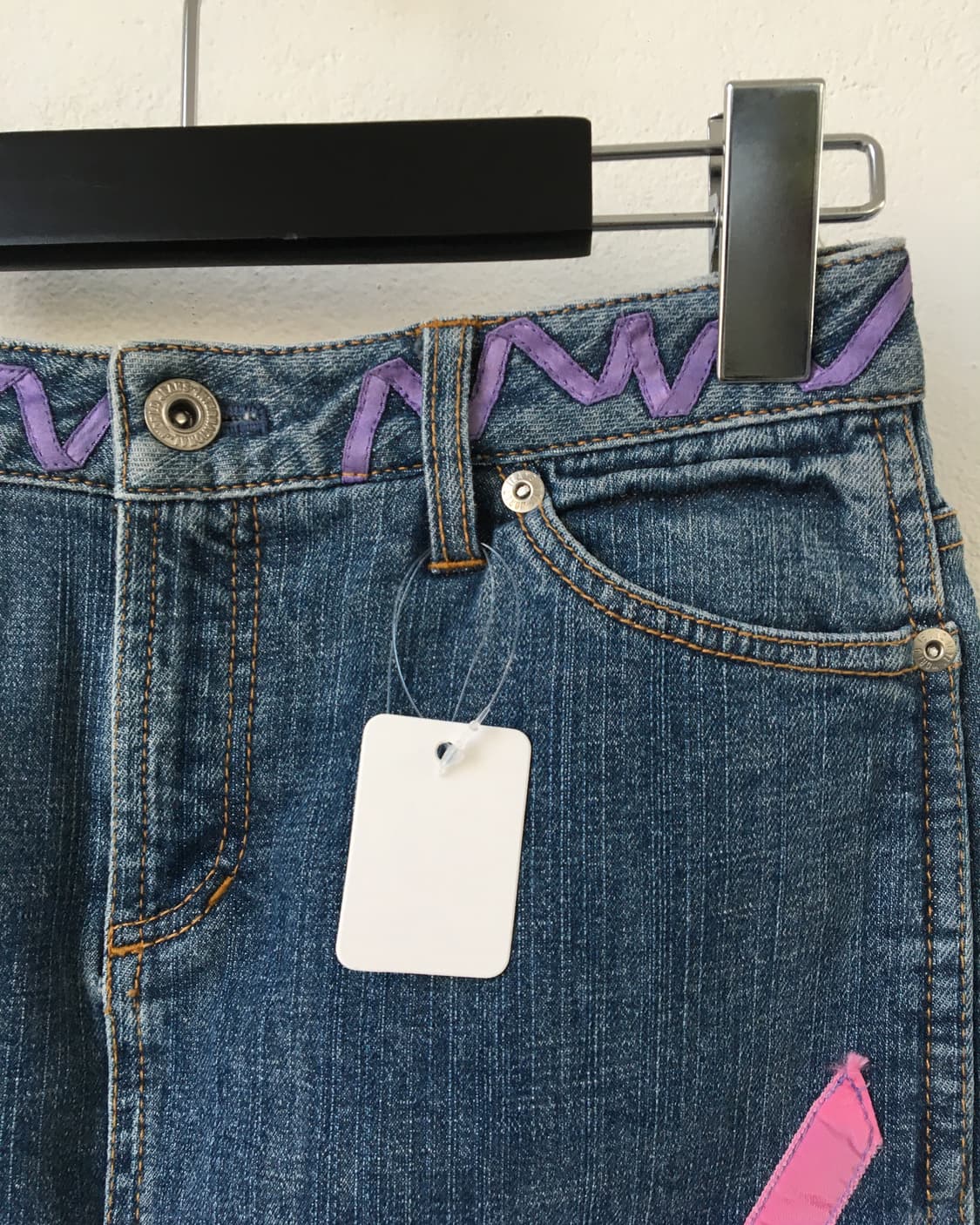 Patch point denim skirt 상품이미지4