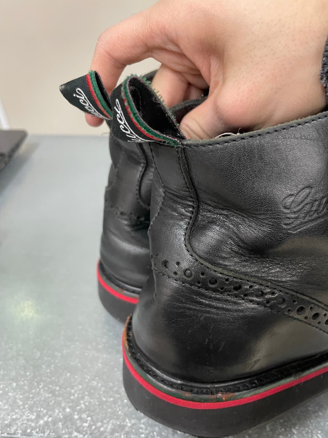 구찌 블랙 레더 부츠 8 상품이미지9