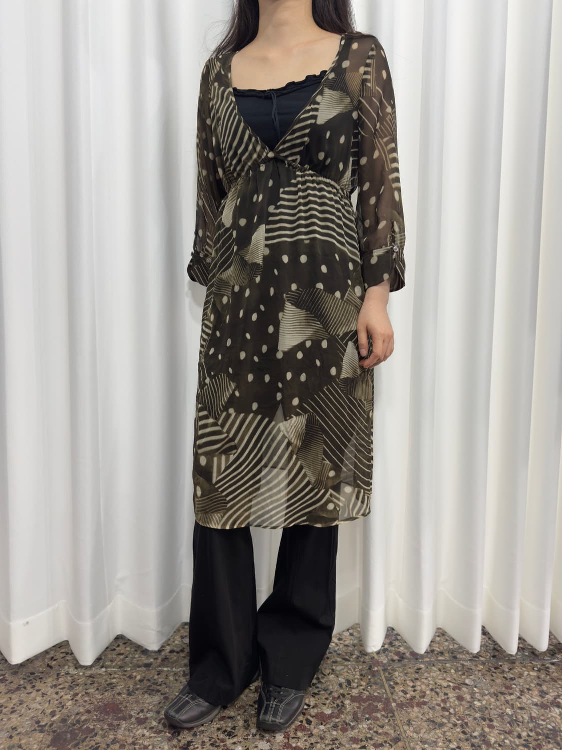 seethrough blouse  상품이미지2