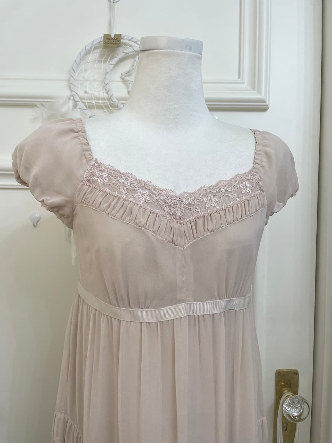 sheer pink lace trimming lovely princess 상품이미지6