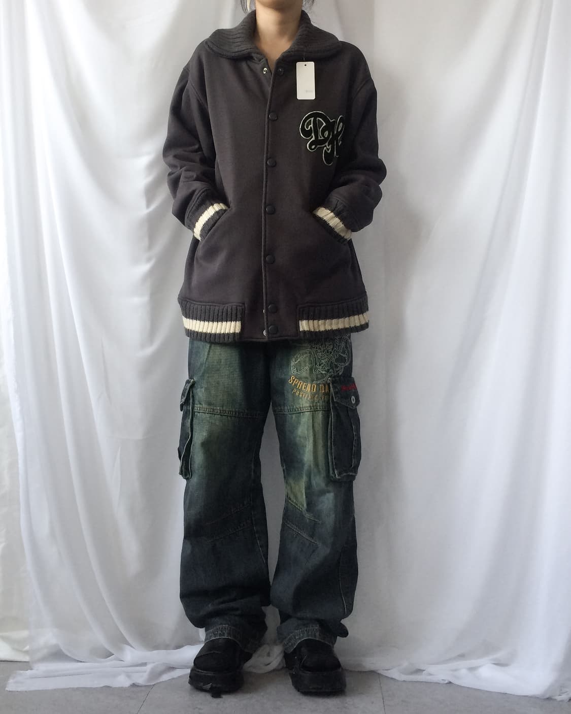 Over fit ribbed layer jacket 상품이미지1