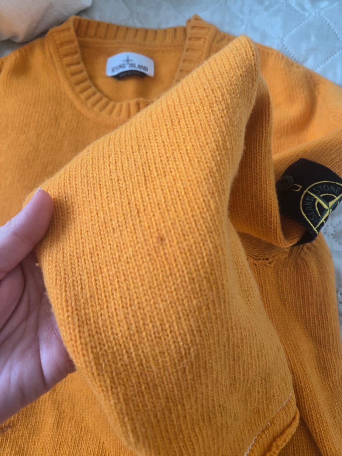스톤아일랜드 스톤 와펜 니트 XL 오렌지색 상품이미지2