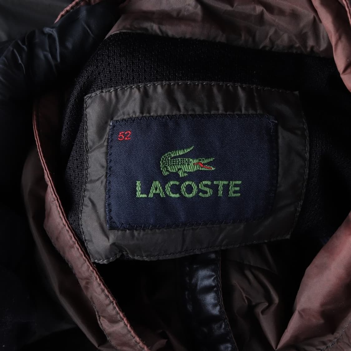 라코스테 메탈릭 브라운 나일론 필드 자켓 52 상품이미지6