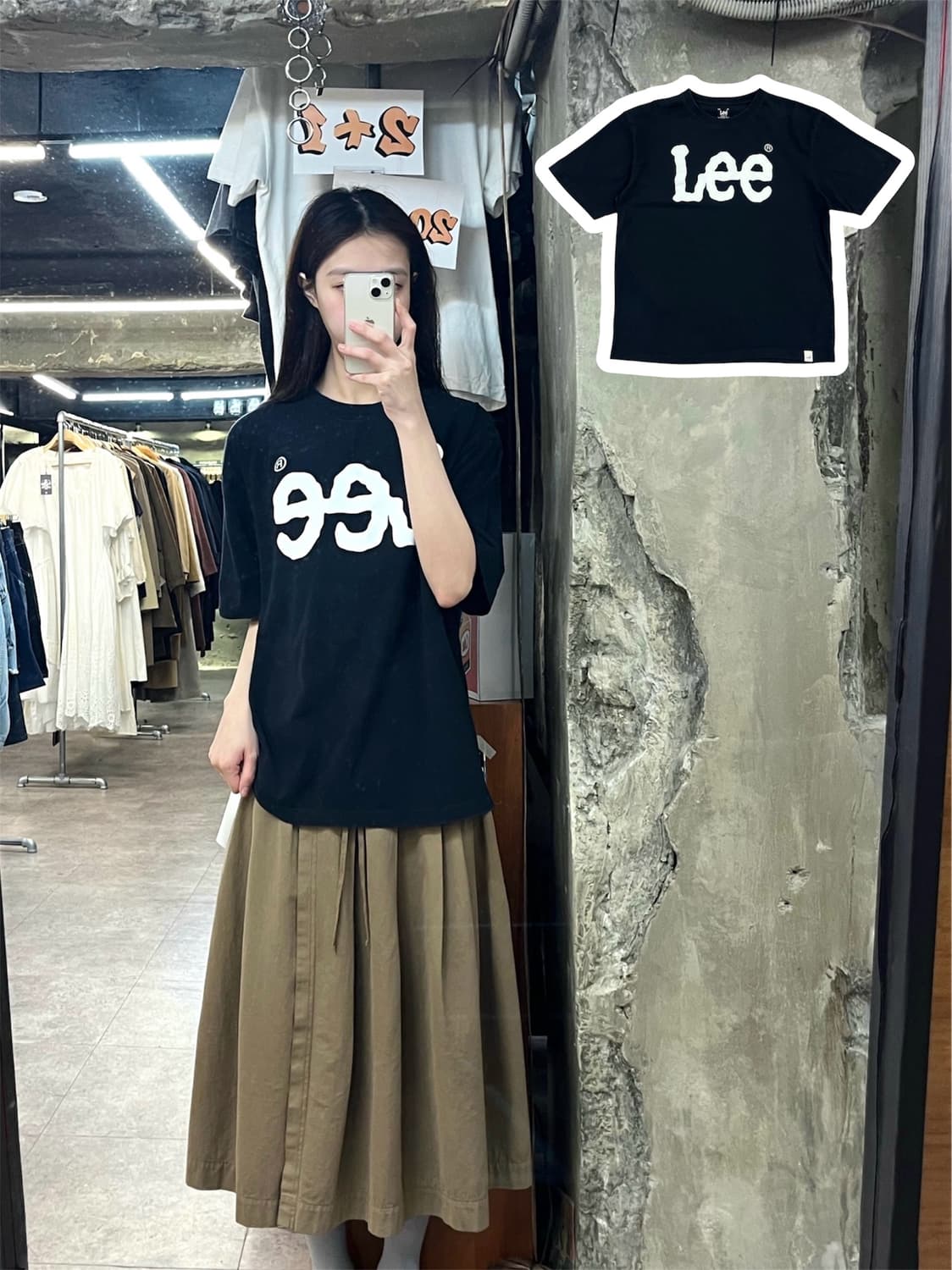 리 빅로고 반팔티 블랙 M #csz3920 상품이미지1