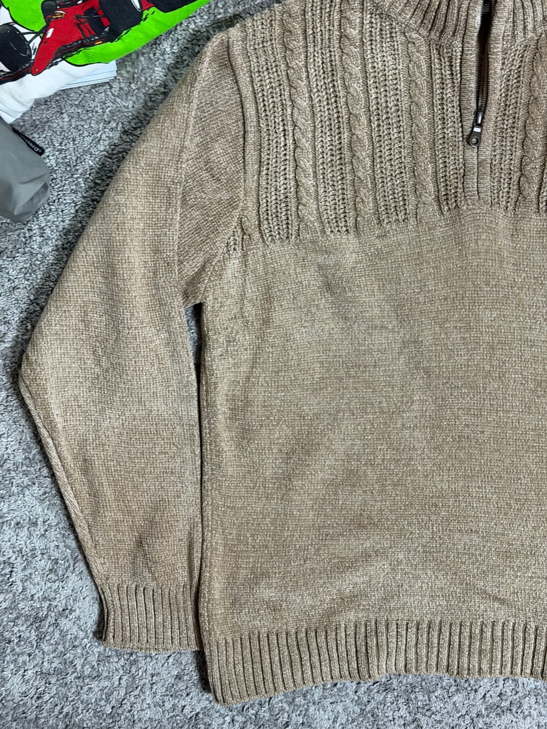 헨리코튼 케이블 하프집업 니트 상품이미지4