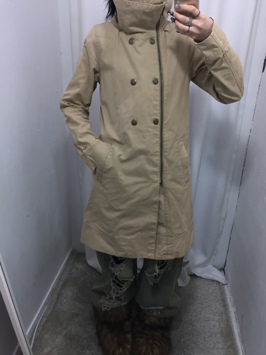 투버튼 롱 트렌치코트 🐆 상품이미지4