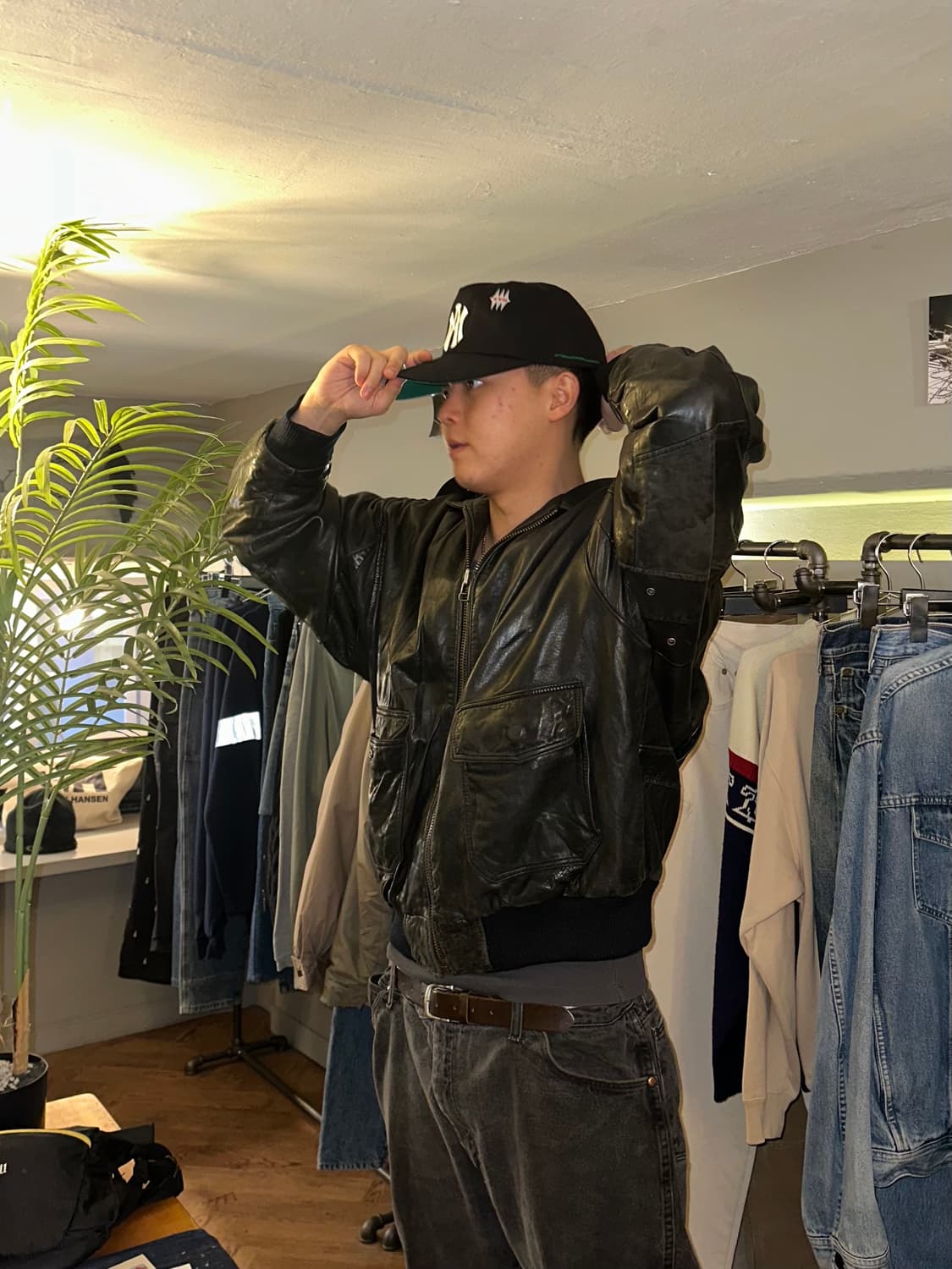 90’s Japanese shell-leather A-2 jacket 상품이미지2