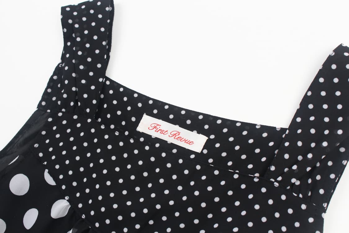 FIRST REVUE Dot Chiffon Tunic Dress 상품이미지3
