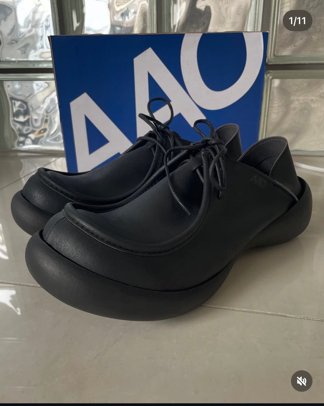 AAO Re:getA BOLD SHAPE 2hole shoes black 상품이미지1