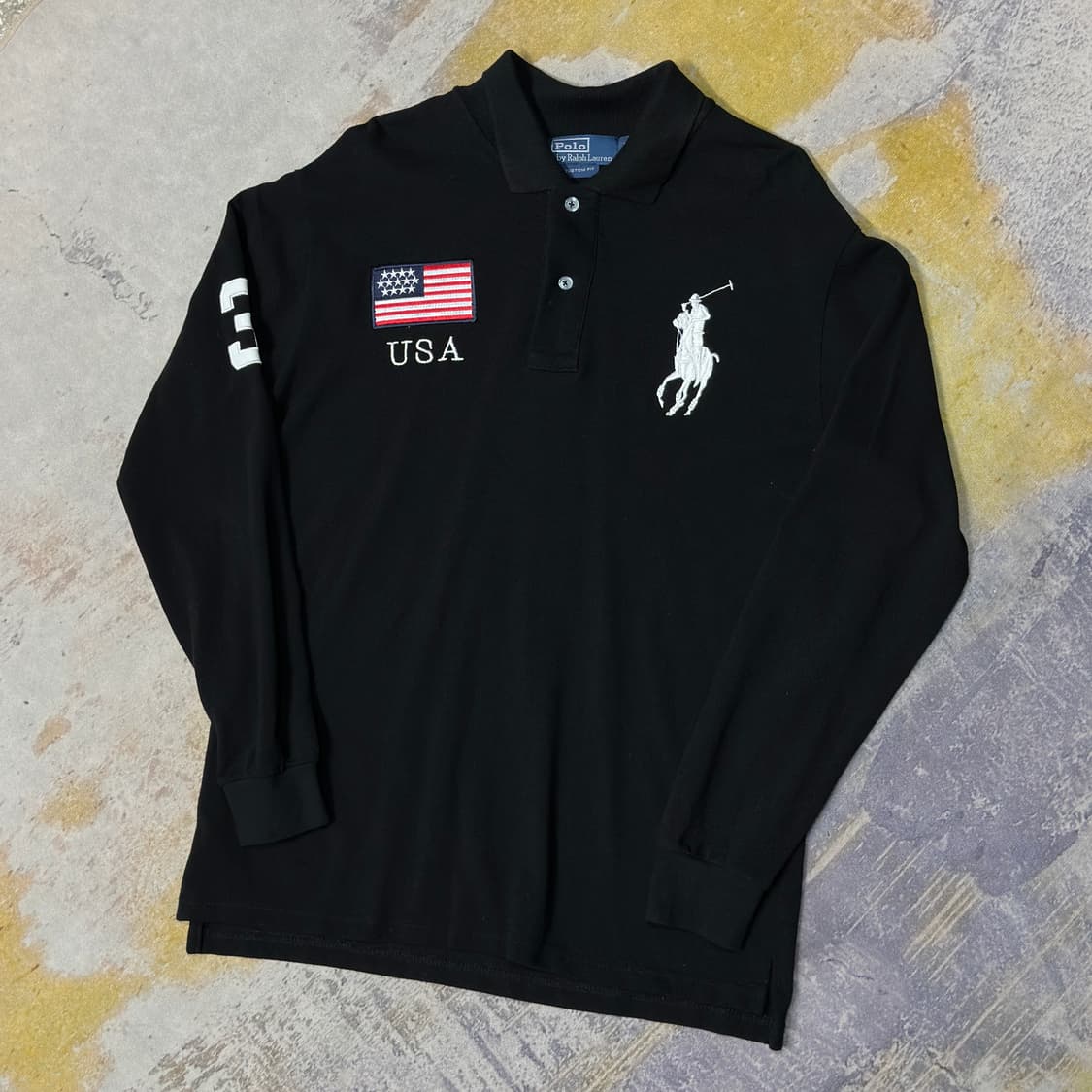 폴로랄프로렌 usa 성조기 빅포니 폴로긴팔 L 상품이미지1