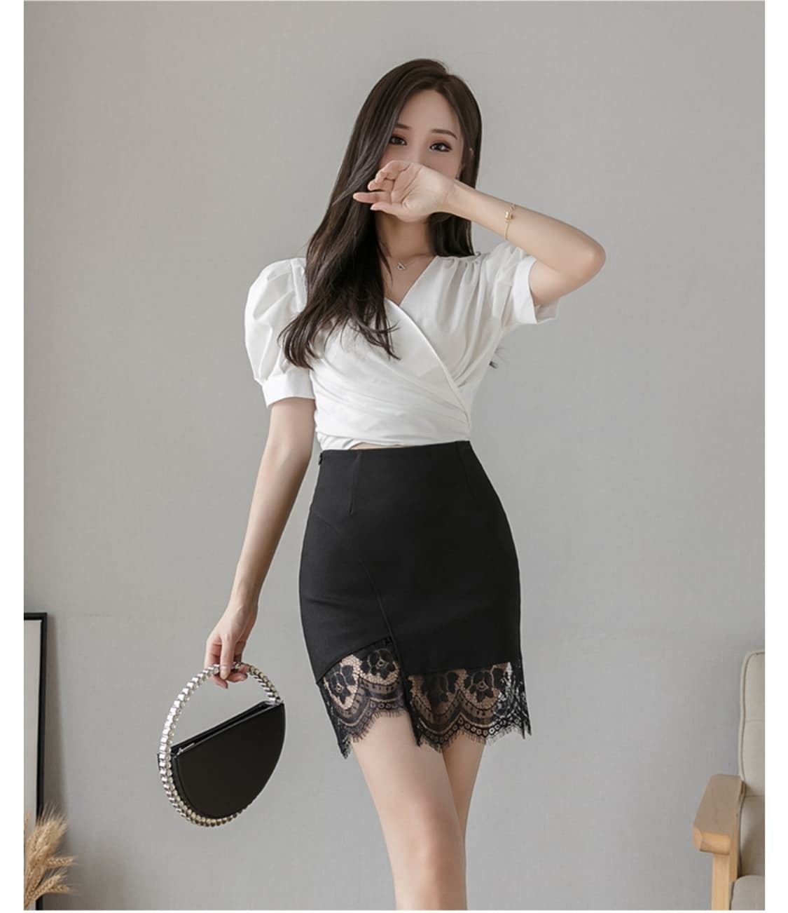 빅사이즈 레이스섹시스커트 상품이미지2