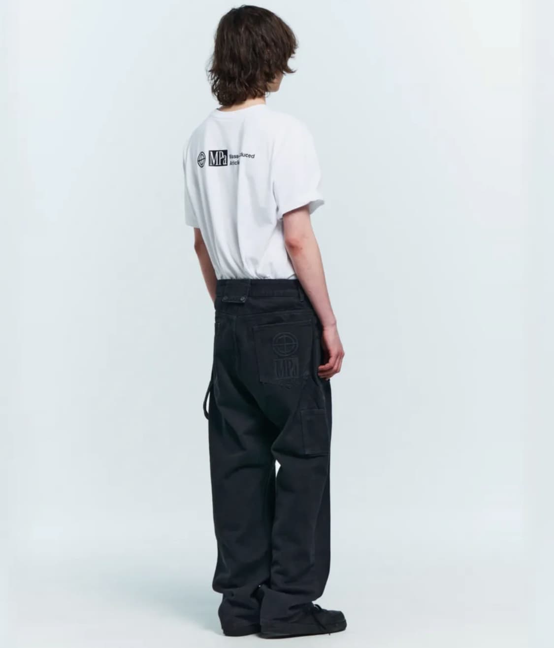 플라스틱 프로덕트 페인터 데님 팬츠 블랙 카펜터 팬츠 상품이미지1