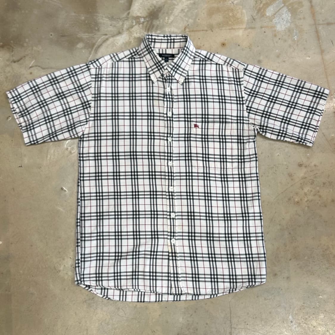 L 버버리 아이보리 노바체크 반팔 셔츠 상품이미지3