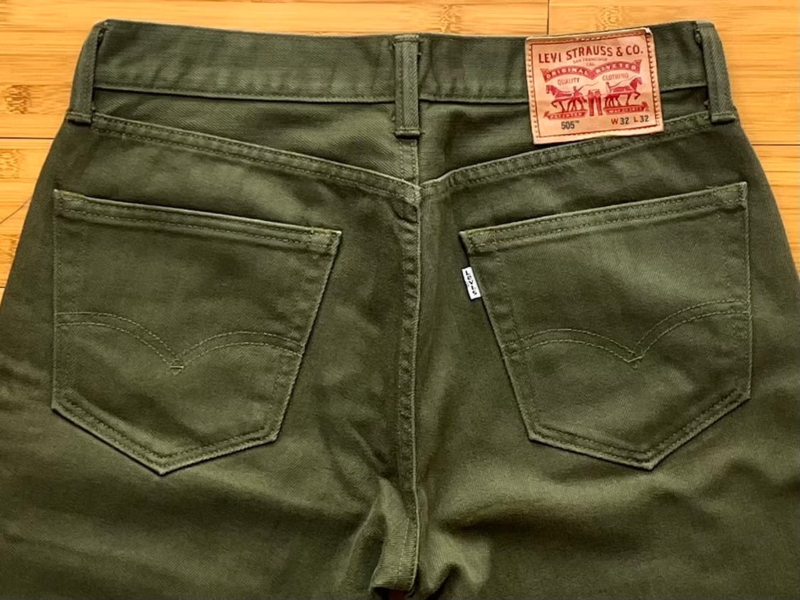 리바이스 505 카키진 데님팬츠 W32 L32 상품이미지4