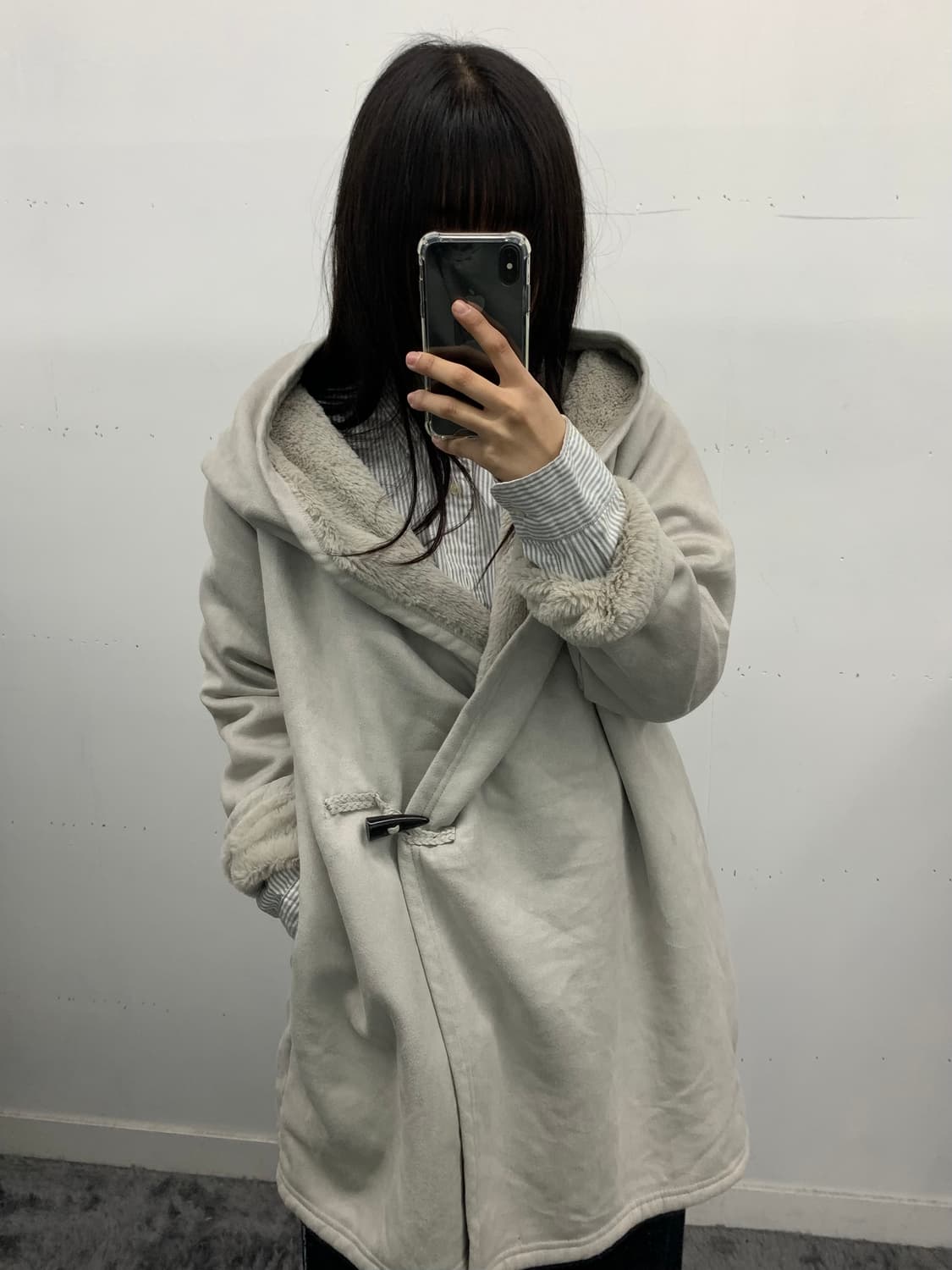 스웨이드 랩 코트 상품이미지4