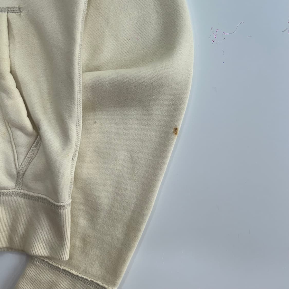 Abercrombie 아베크롬비 버튼업 아이보리 기모 후드집업 상품이미지6