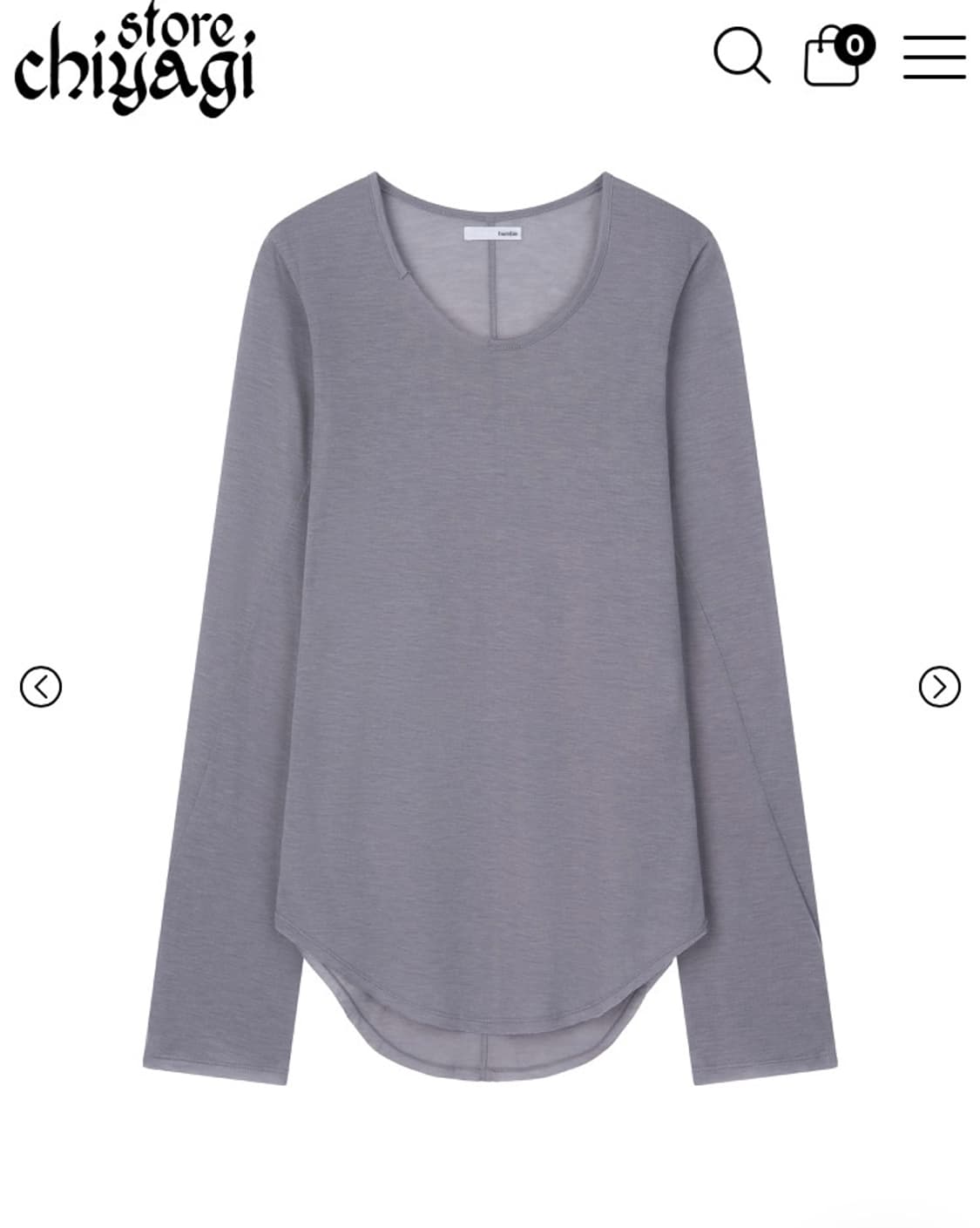 Chiyagi humble Agae Top - grey 상품이미지2