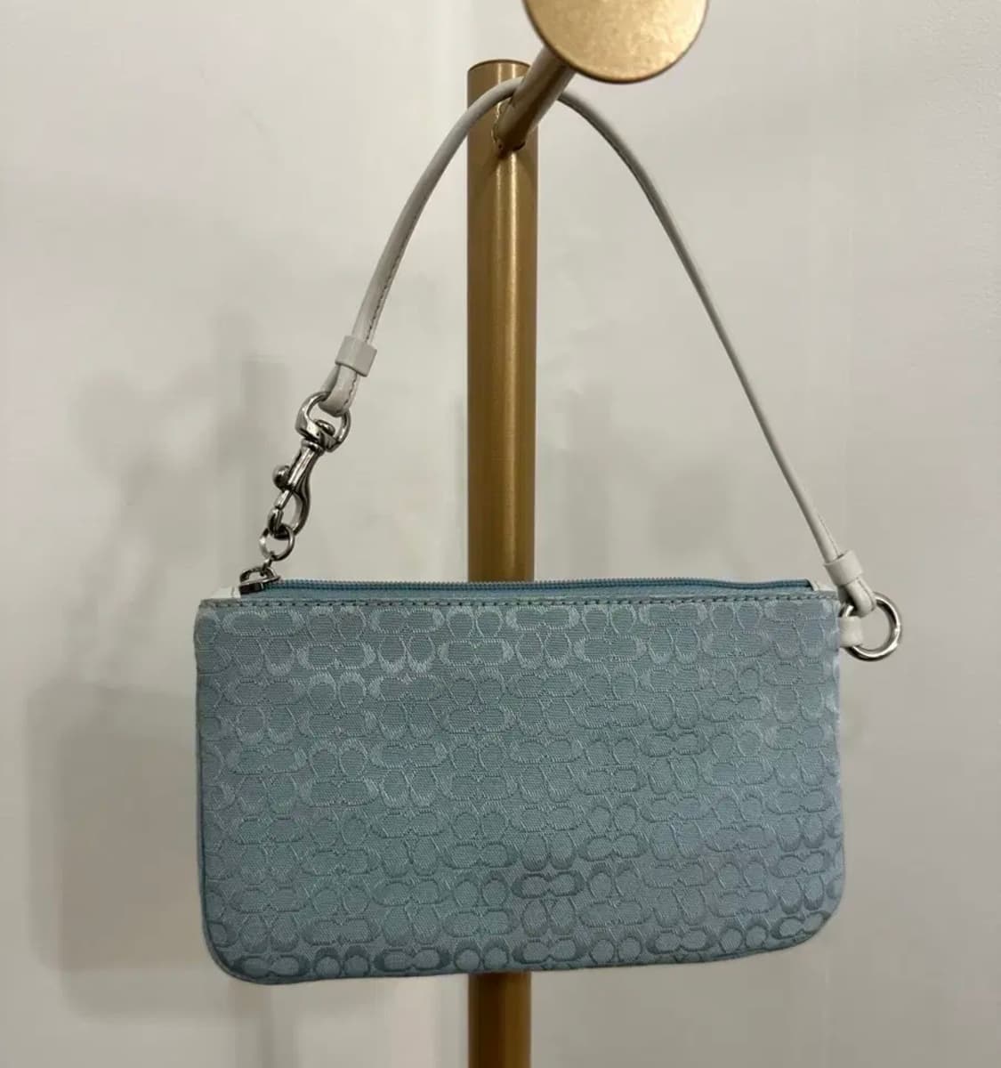 코치 빈티지 장지갑, 파우치, 클러치 블루/민트  상품이미지4