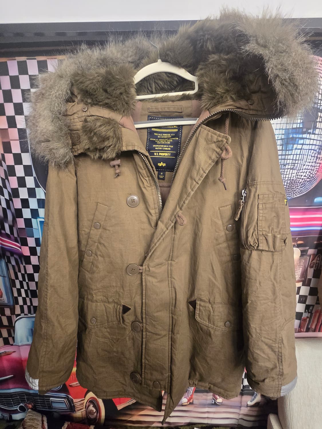 알파인더스트리 오리지널 N-3B 슬림 (Brown)패딩 상품이미지1