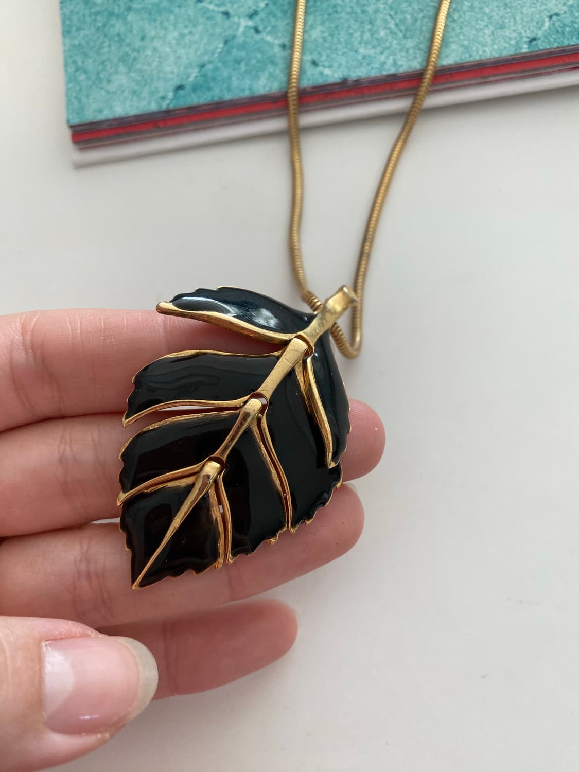 빈티지 리프 골드 목걸이 y2k  상품이미지2