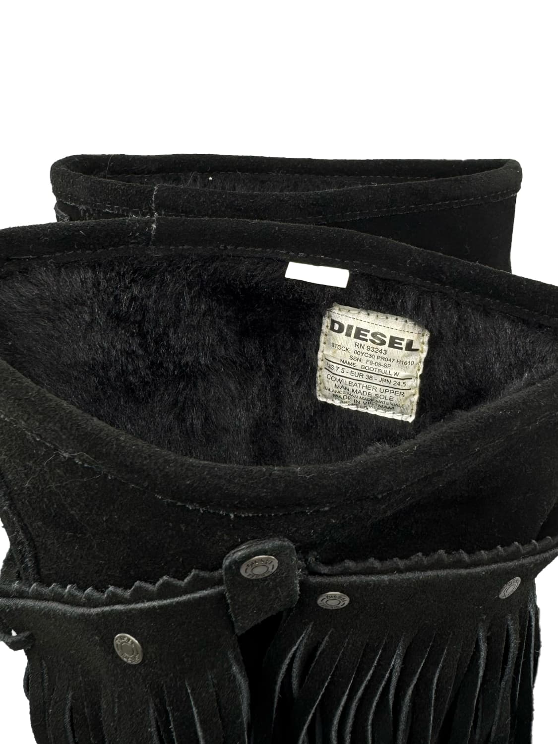 Diesel Suede Fringe Mid-Calf Boots/ 37.5 상품이미지6