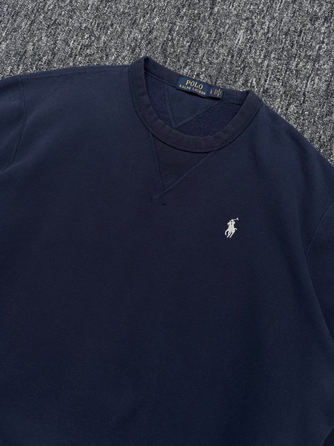 폴로 화이트 로고 네이비 맨투맨 상품이미지4