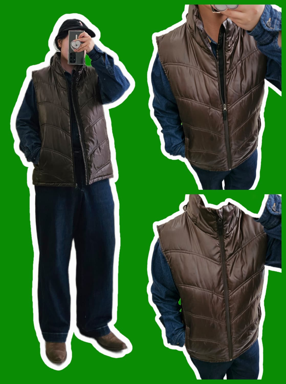 Japan original outdoor 초코브라운 패딩조끼 상품이미지2