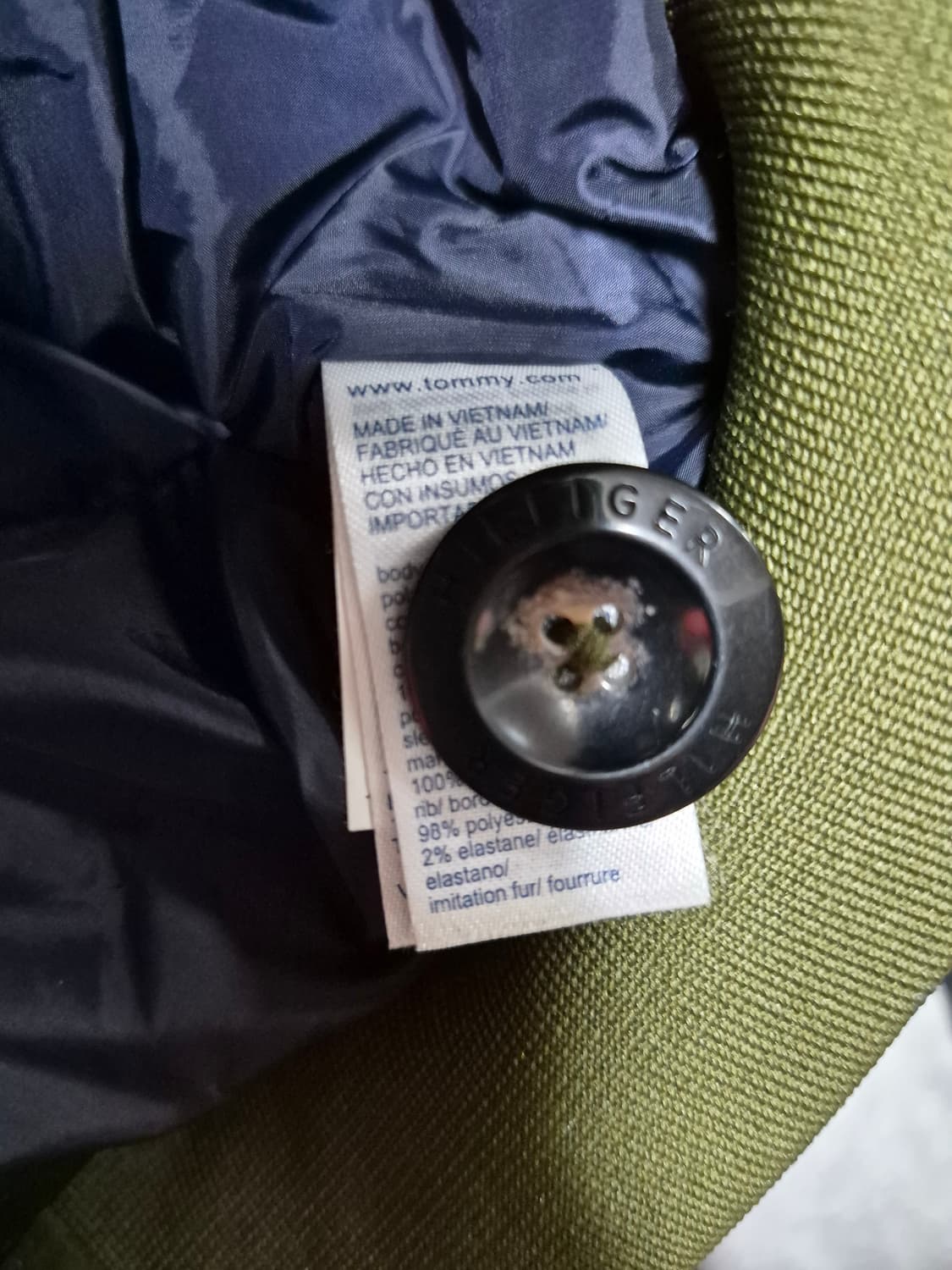 타미힐피거 카키색 패딩 봄버 자켓 남성L 상품이미지6