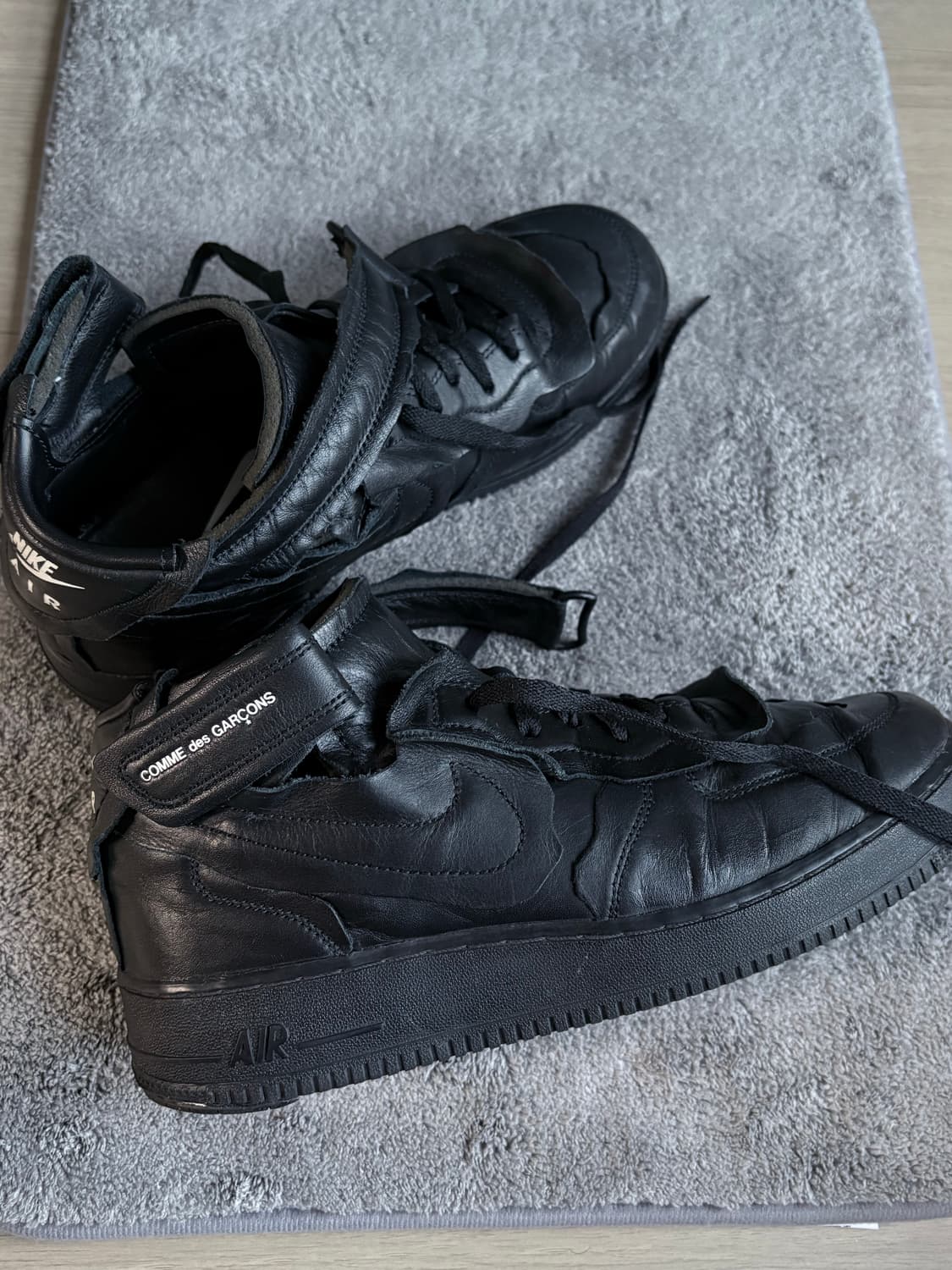 (280) 꼼데가르송 x 나이키 에어포스 블랙 상품이미지2