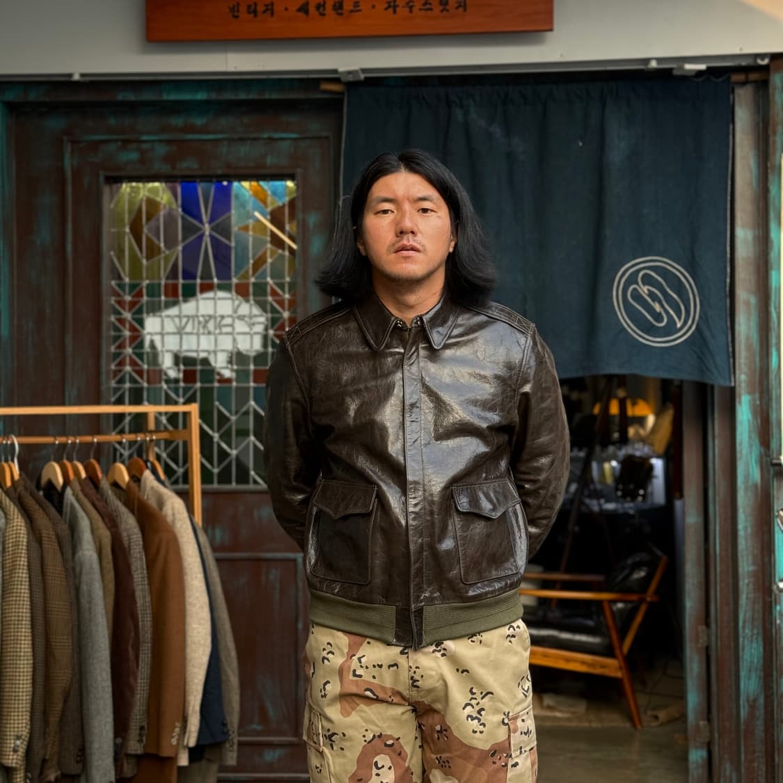 Halei Leather Type A-2 러프웨어23380 레더자켓 XL 상품이미지7