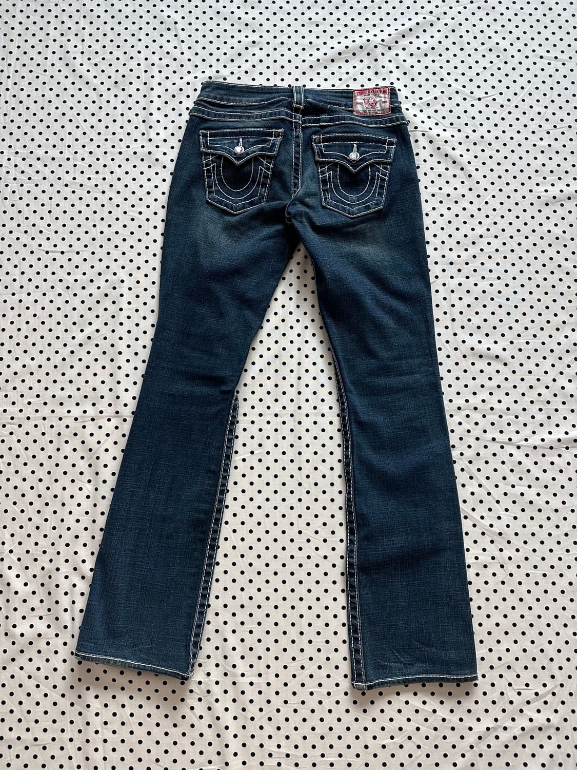 트루릴리전 로우라이즈 부츠컷 데님팬츠 y2k 갸루 펑크 상품이미지4