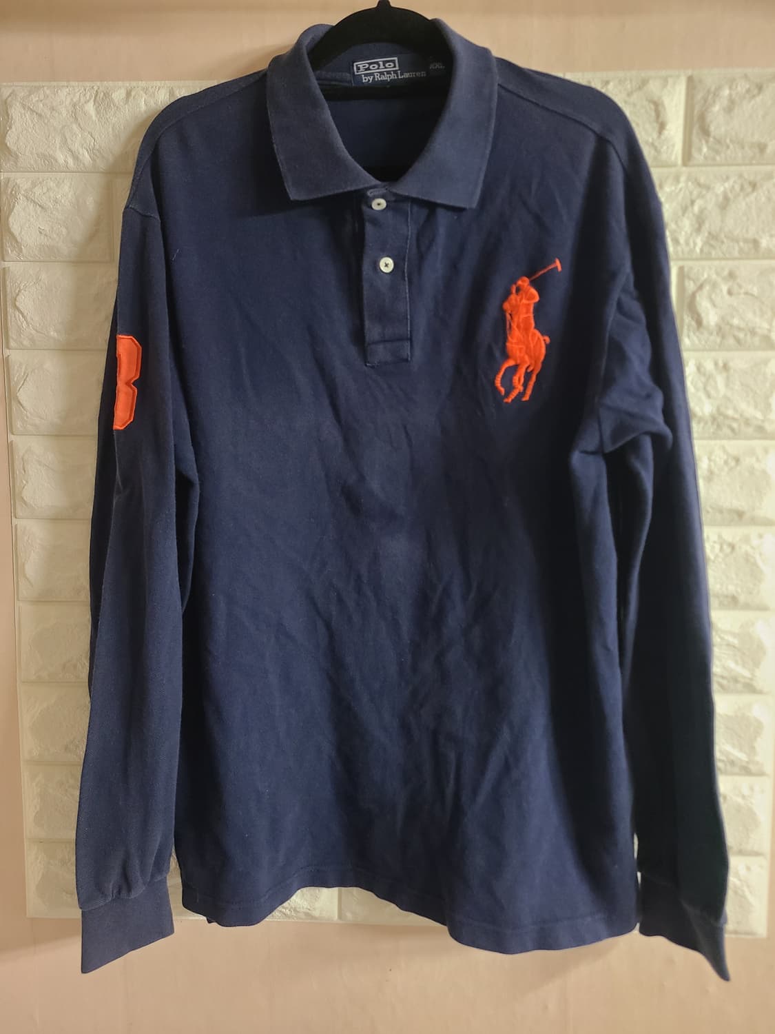 폴로 랄프로렌 네이비 긴팔 카라티 XXL 상품이미지1