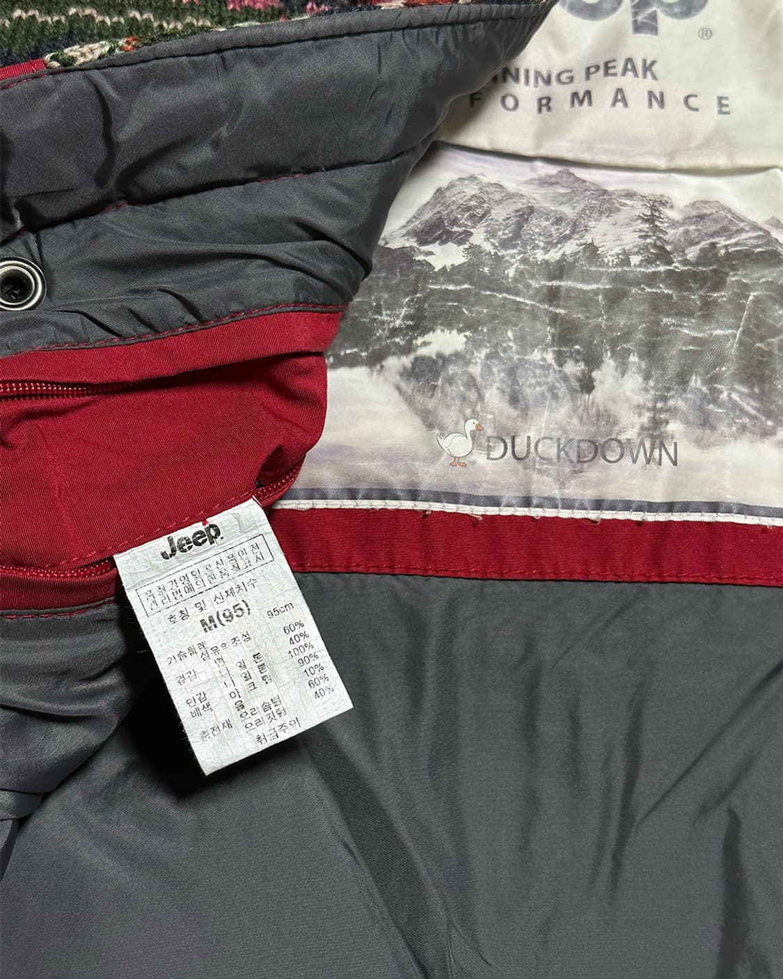 JEEP 소매 탈부착 오리털 패딩 상품이미지3