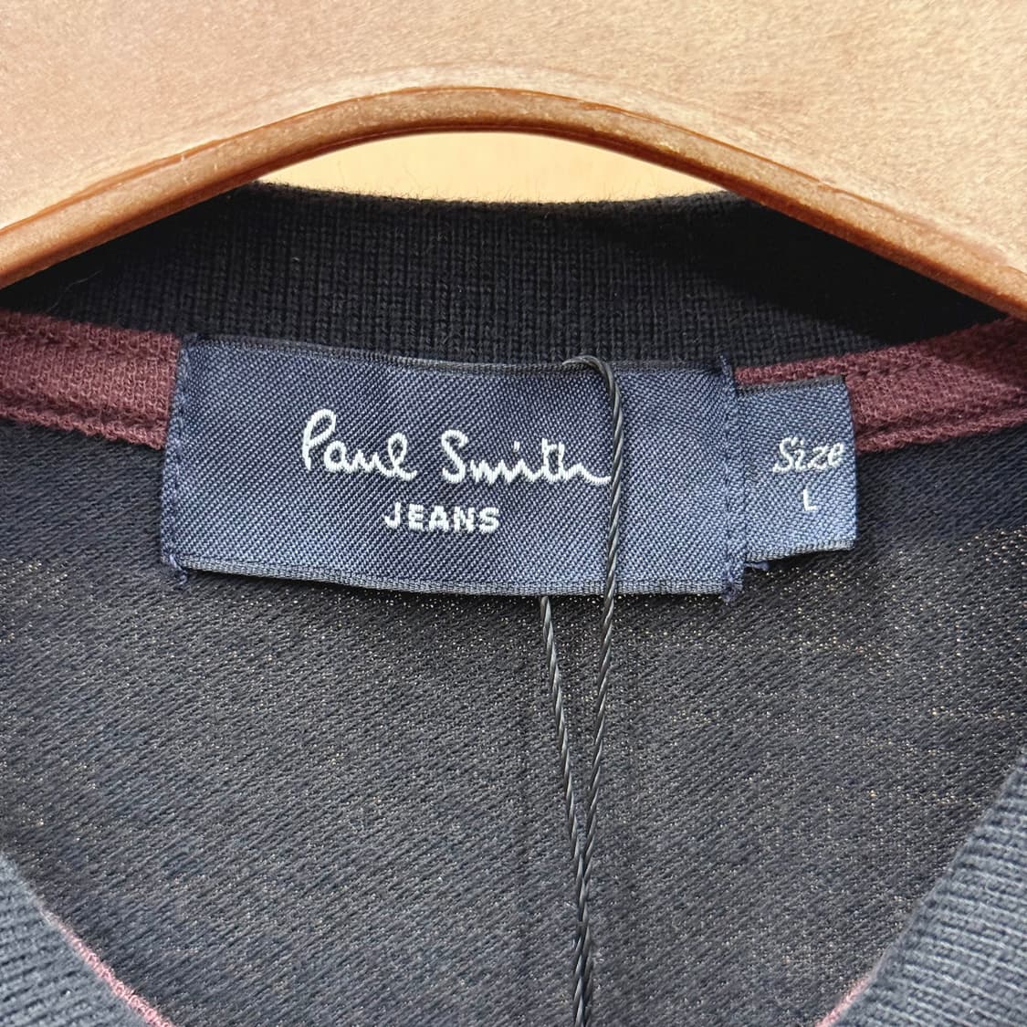 폴스미스 진스 피케 반팔 티셔츠 P로고 패치 디테일 블랙 상품이미지7