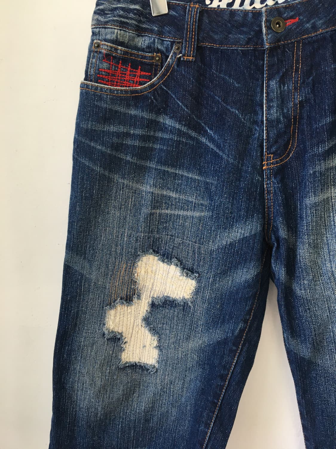 Damage point denim half pants 상품이미지5