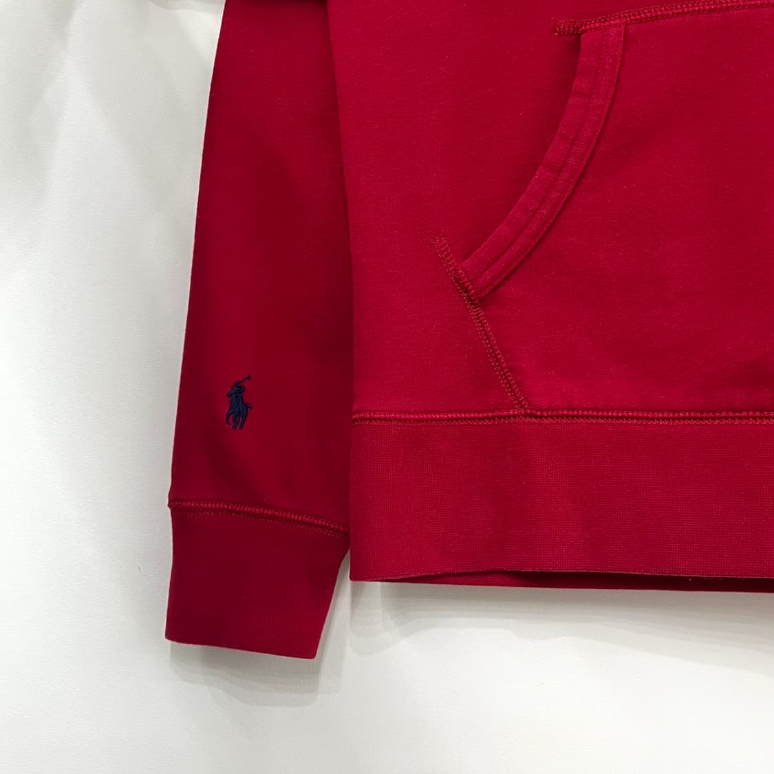 폴로 랄프로렌 신형 체크 스펠아웃 레드 후드티 상품이미지5