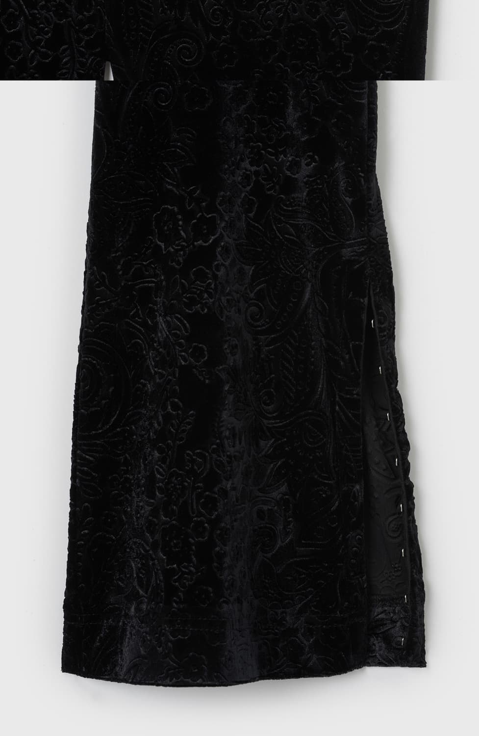 윤세 벨벳 슬림 팬츠 블랙 상품이미지3