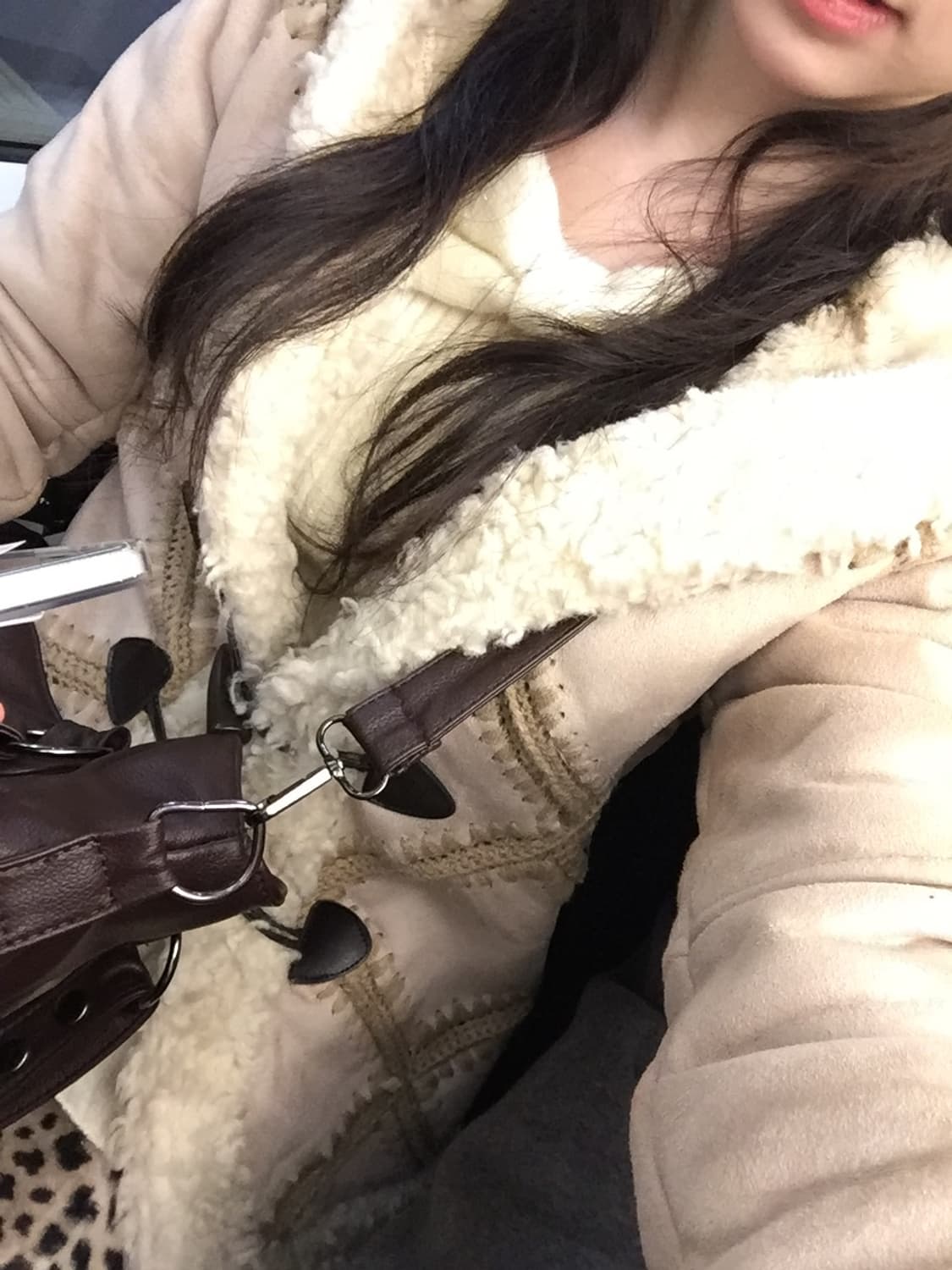 HONEYSUCKLE ROSE 빈티지 퍼 후드 무스탕 (착샷o) 상품이미지3