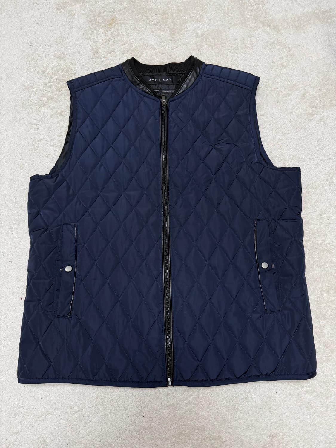 자라 ZARA MAN 남성 퀼팅 조끼 네이비 상품이미지1