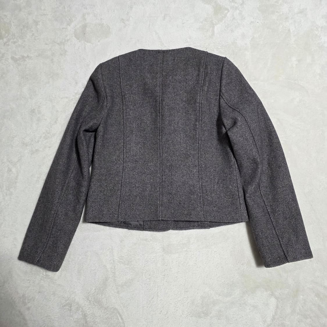 (M)여성 미쏘 라운드넥 울 숏 자켓 상품이미지3