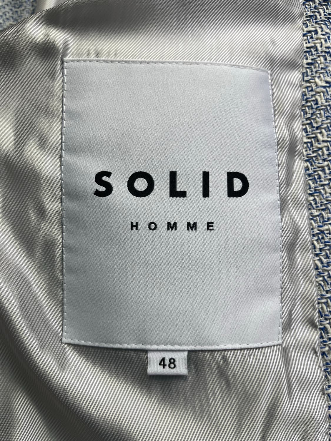 솔리드옴므 24ss 블루 트위드 자켓 상품이미지6