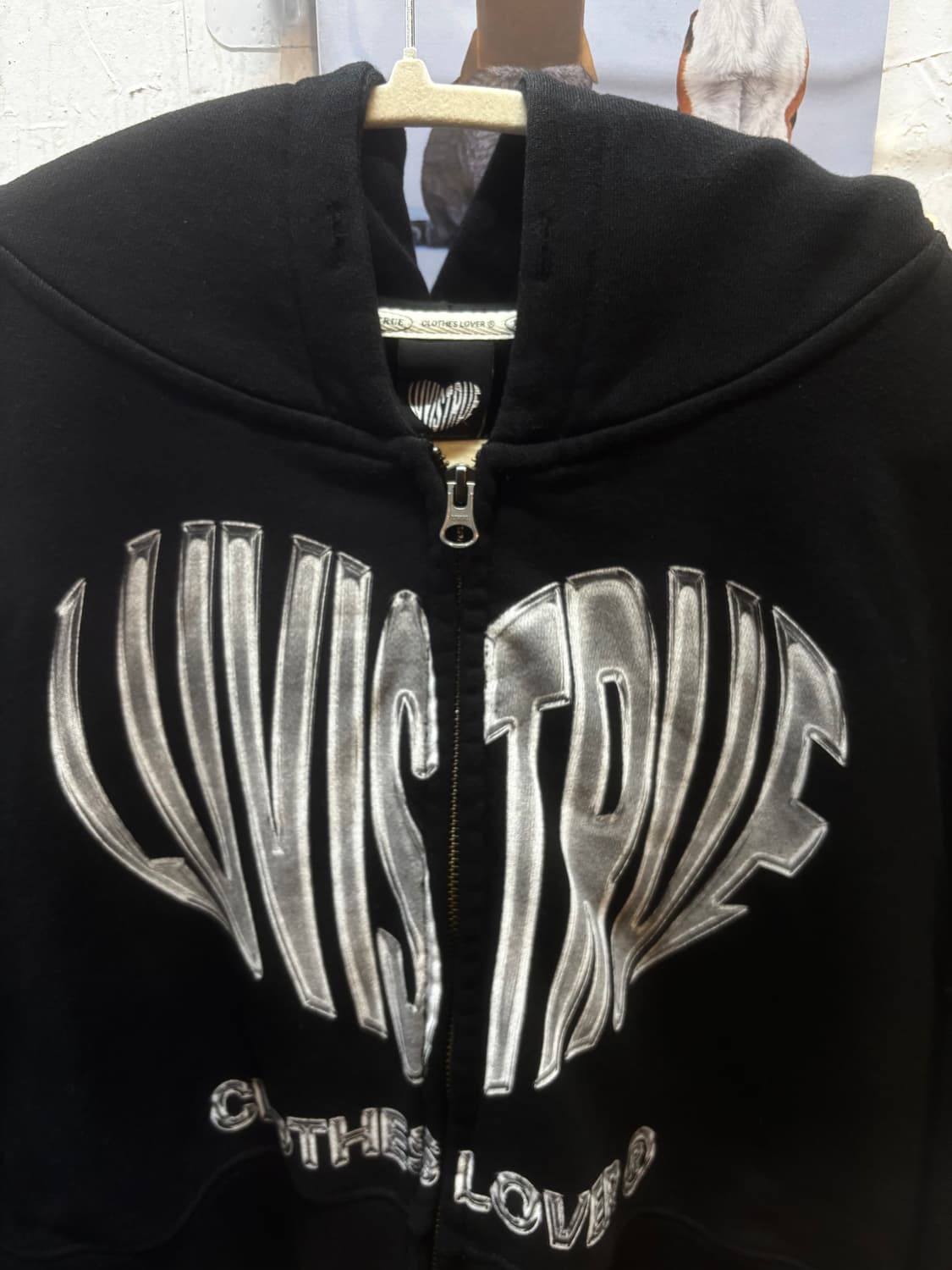 러브이즈트루 투웨이 크롭 후드 집업 상품이미지3