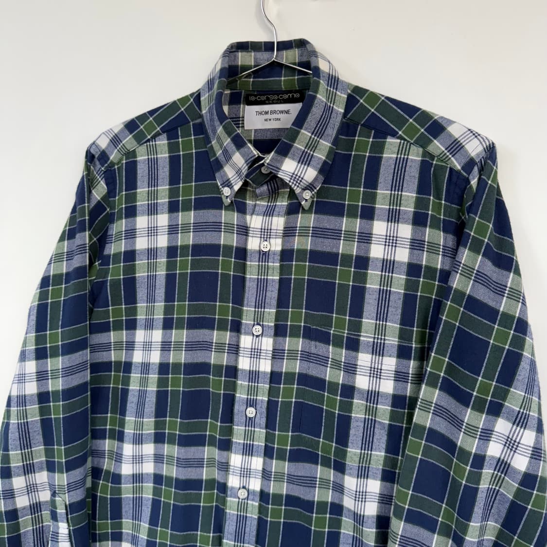 톰브라운 텐꼬꼬 체크 셔츠 상품이미지2