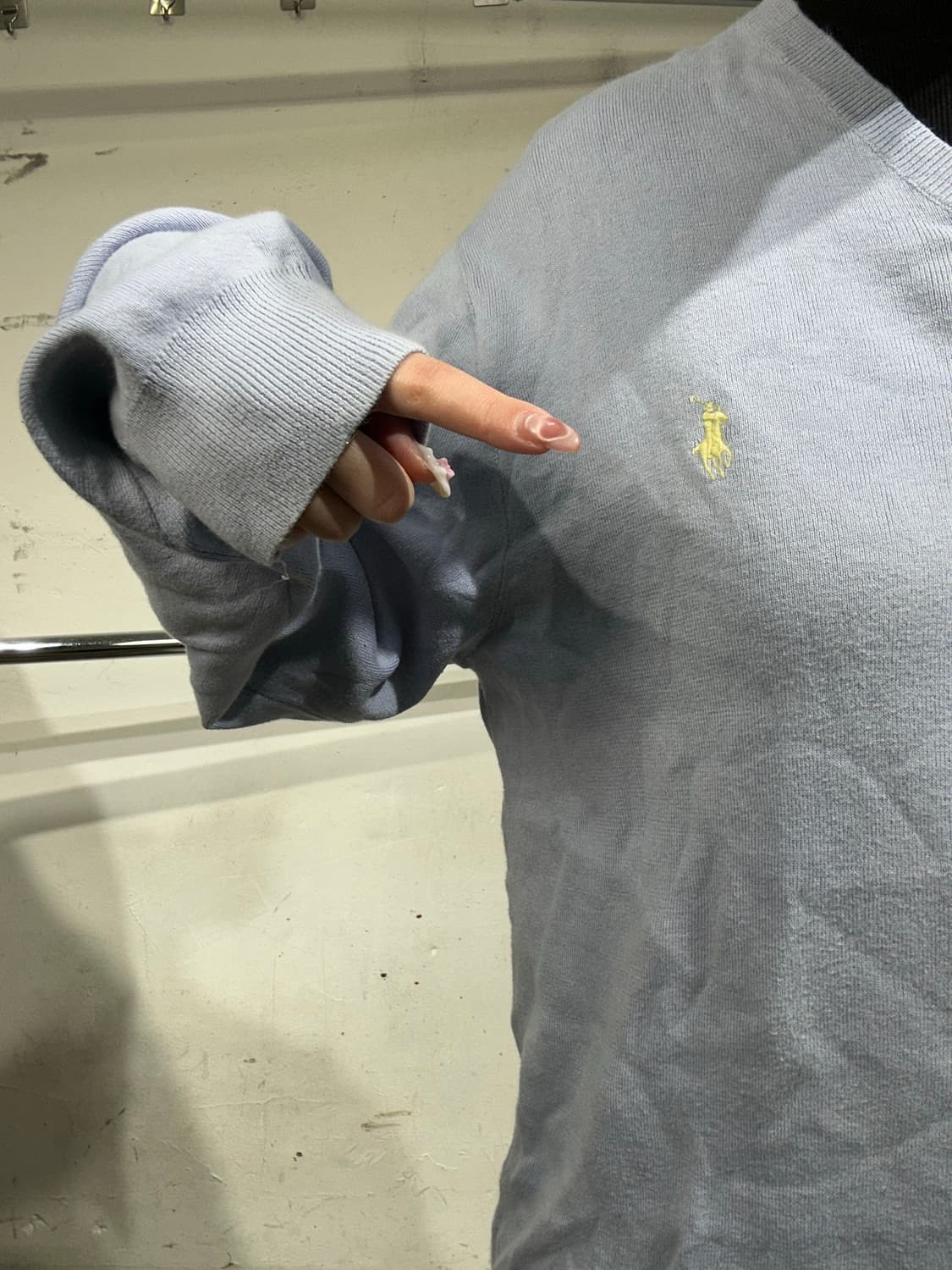 폴로 랄프 로렌 퍼플 브이넥 니트 M 상품이미지4