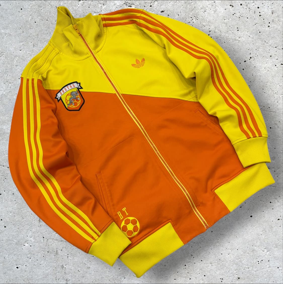 [105] 07s 아디다스 부탄 축구 져지 트랙탑 오렌지/옐로우 D741 상품이미지1