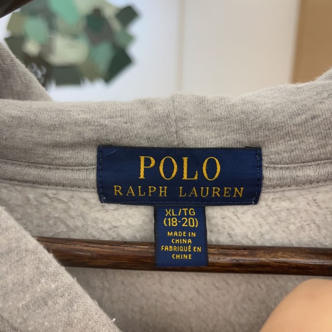 폴로 랄프로렌 빈티지 캐주얼 빅로고 기모 후드티 XL C07847 상품이미지5